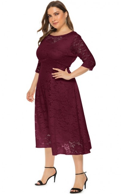 4.5✮- FPABSQ0134 - Midi Dress (Plus)