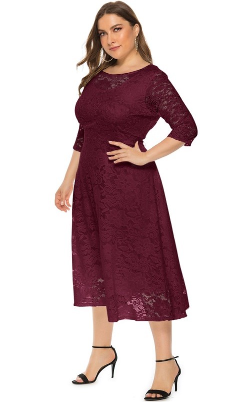 4.5✮- FPABSQ0134 - Midi Dress (Plus) 4.5✮- FPABSQ0134 - Midi Dress (Plus)