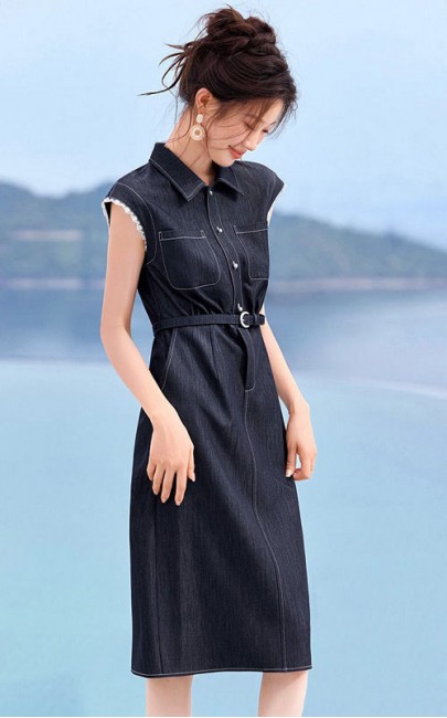 4✮- OLFMY9405 - Denim Knee Dress