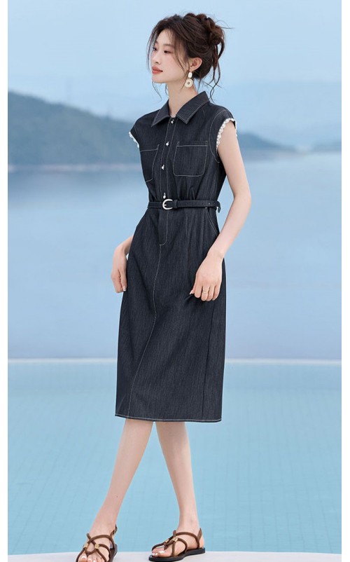 4✮- OLFMY9405 - Denim Knee Dress 4✮- OLFMY9405 - Denim Knee Dress