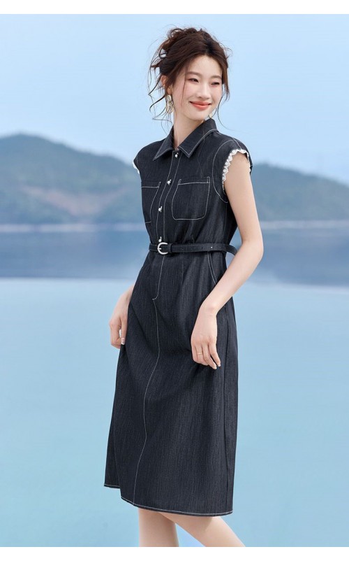 4✮- OLFMY9405 - Denim Knee Dress 4✮- OLFMY9405 - Denim Knee Dress