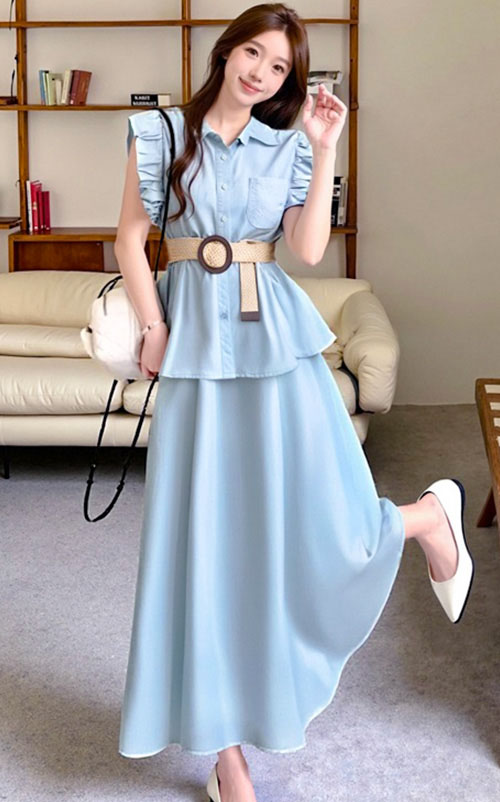 4✮- OMFMY9300 - Midi Dress (Top+Skirt)