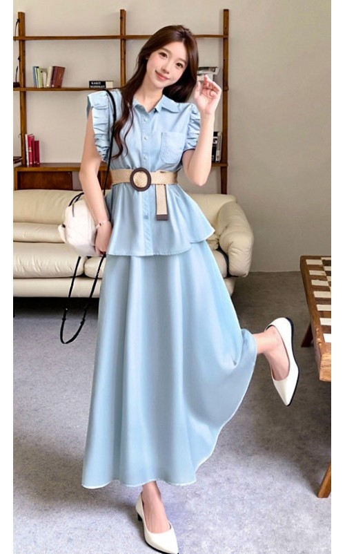 4✮- OMFMY9300 - Midi Dress (Top+Skirt)