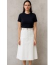 4✮- OPFMY11793 - Denim Midi Skirt
