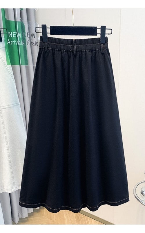 4✮- OPFMY11793 - Denim Midi Skirt