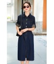4✮- OPFMY11905 - Denim Midi Dress