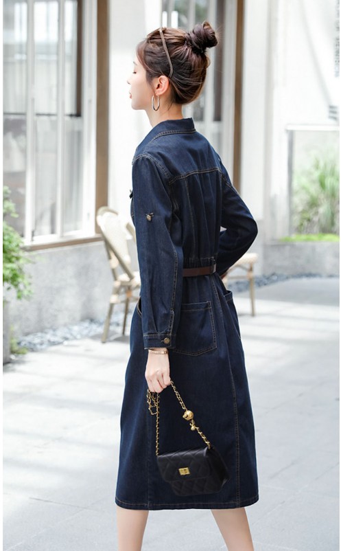 4✮- OPFMY11905 - Denim Midi Dress