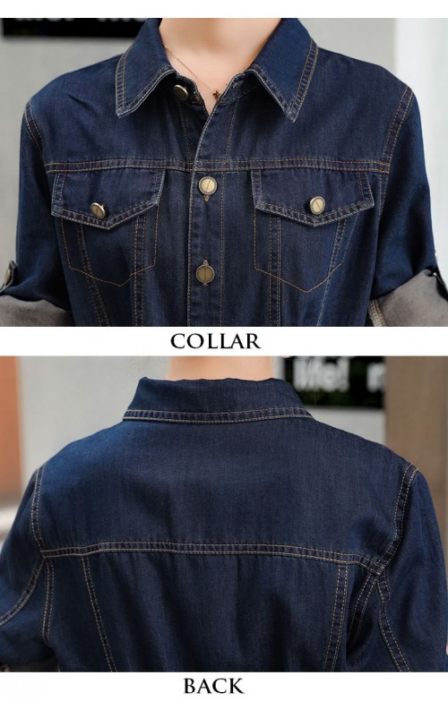 4✮- OPFMY11905 - Denim Midi Dress