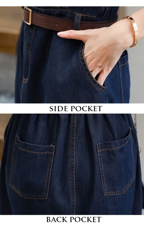 4✮- OPFMY11905 - Denim Midi Dress