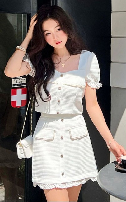 4✮- OQFMY70048 - Mini Dress (Top+Skirt)