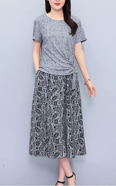 4✮- ORFMY12425 - Midi Dress (Top+Skirt)