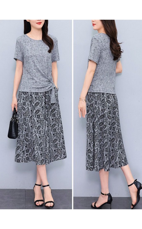 4✮- ORFMY12425 - Midi Dress (Top+Skirt) 4✮- ORFMY12425 - Midi Dress (Top+Skirt)