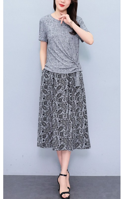 4✮- ORFMY12425 - Midi Dress (Top+Skirt) 4✮- ORFMY12425 - Midi Dress (Top+Skirt)