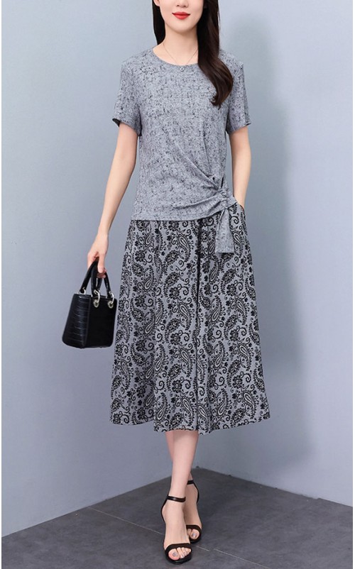 4✮- ORFMY12425 - Midi Dress (Top+Skirt) 4✮- ORFMY12425 - Midi Dress (Top+Skirt)