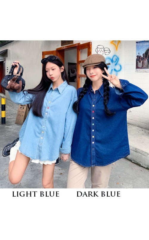 4✮- ORFMY70338 - Oversizes Denim Top