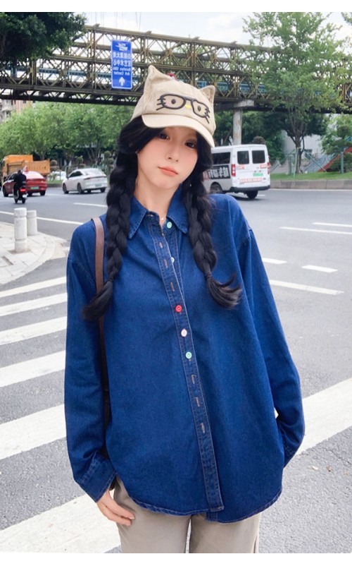 4✮- ORFMY70338 - Oversizes Denim Top