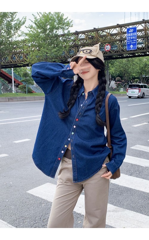 4✮- ORFMY70338 - Oversizes Denim Top