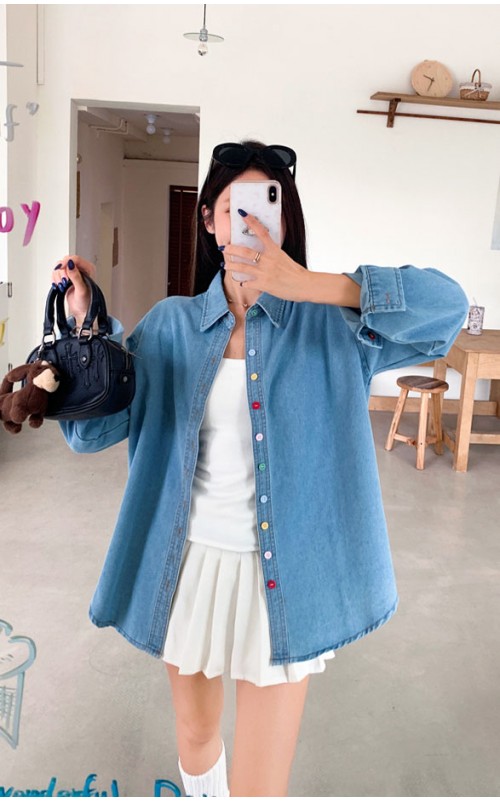4✮- ORFMY70338 - Oversizes Denim Top