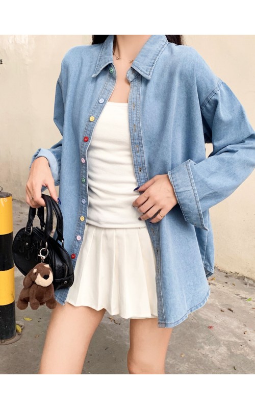 4✮- ORFMY70338 - Oversizes Denim Top