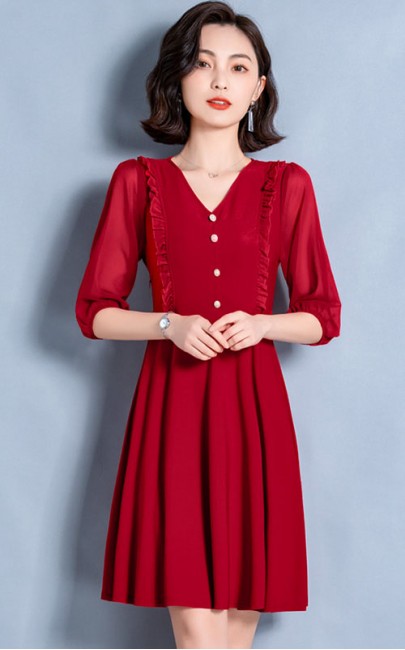 4✮- OSFMY13707 - Knee Dress (Small Cut)