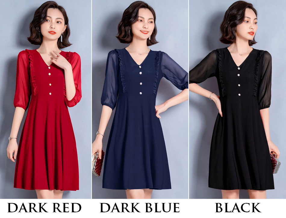 4✮- OSFMY13707 - Knee Dress (Small Cut)