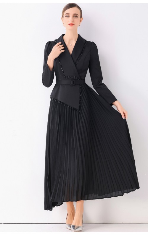 4✮- OSFMY13879 - Dinner Coat Midi Dress 4✮- OSFMY13879 - Dinner Coat Midi Dress