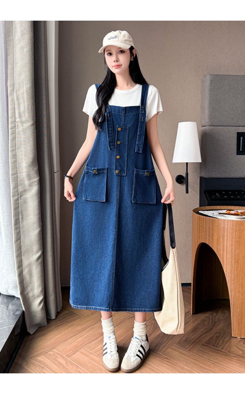 4✮- OSFMY13939 - Denim Pinafore 4✮- OSFMY13939 - Denim Pinafore