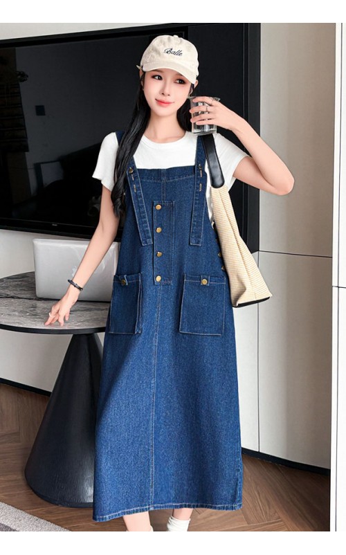 4✮- OSFMY13939 - Denim Pinafore 4✮- OSFMY13939 - Denim Pinafore