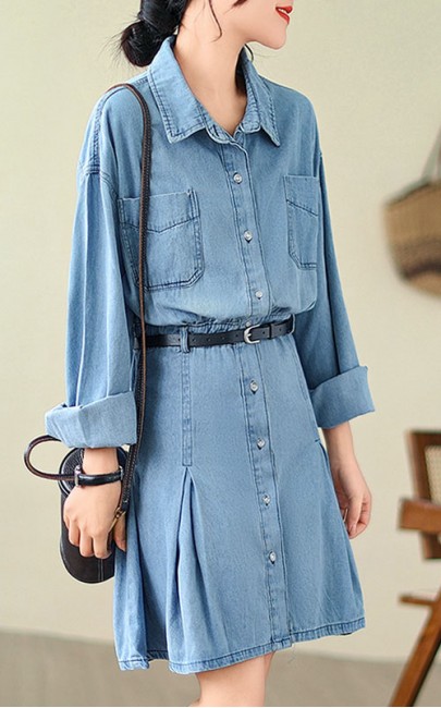 4✮- OSFMY14095 - Denim Dress