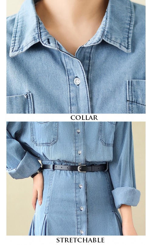 4✮- OSFMY14095 - Denim Dress 4✮- OSFMY14095 - Denim Dress