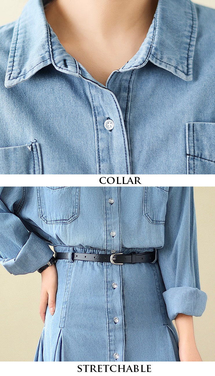 4✮- OSFMY14095 - Denim Dress