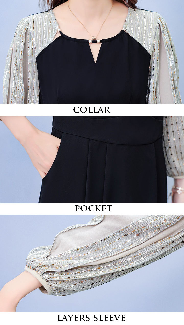 4✮- OSFMY8735 - Knee Dress