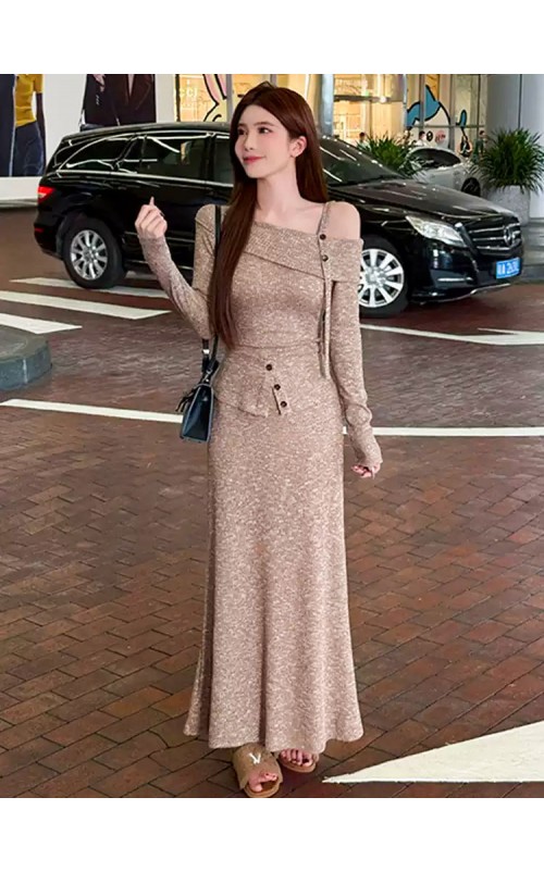 4✮- OTFMY14267 - Midi Dress (Top+Skirt) (Small Cut)