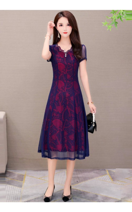 4✮- OTFMY14368 - Knee Dress (Small Cut)