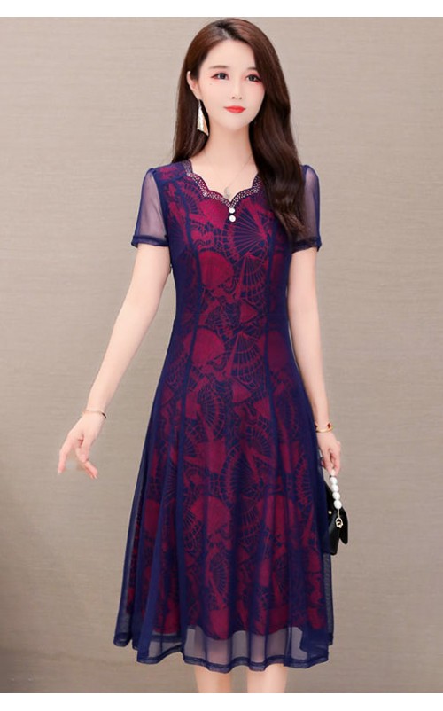 4✮- OTFMY14368 - Knee Dress (Small Cut)