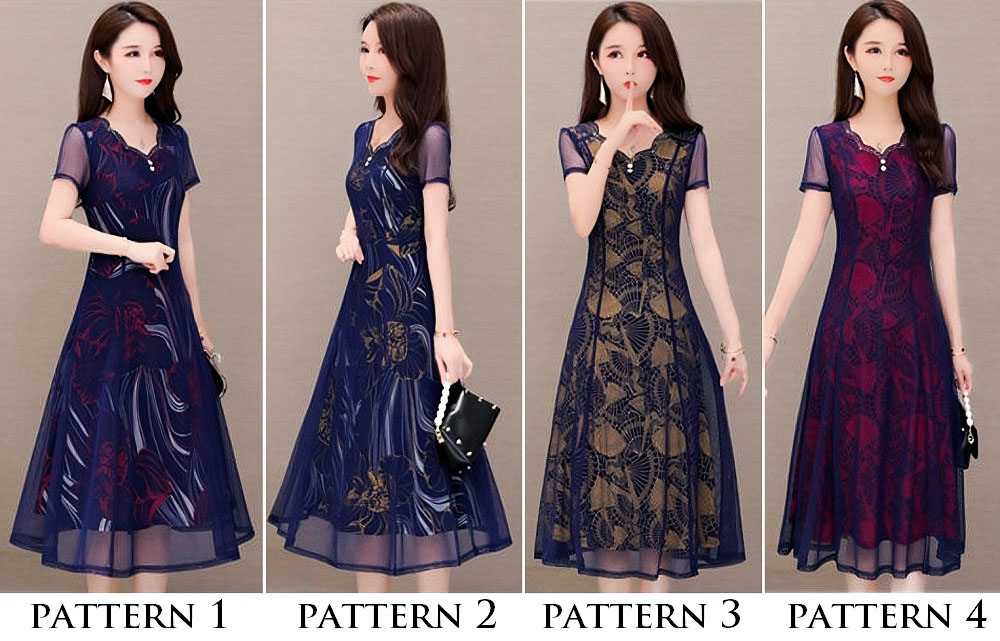 4✮- OTFMY14368 - Knee Dress (Small Cut)