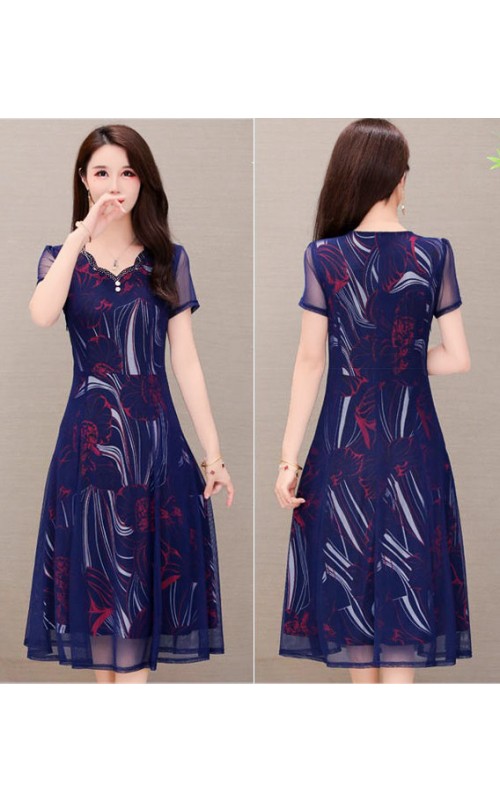 4✮- OTFMY14368 - Knee Dress (Small Cut)