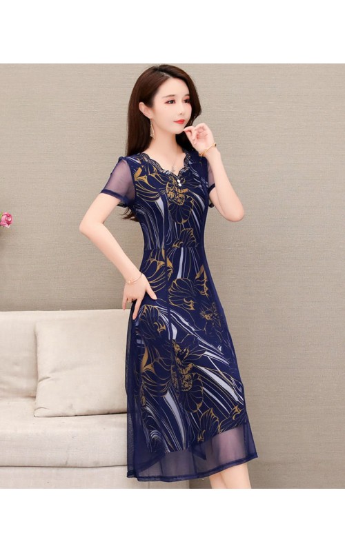 4✮- OTFMY14368 - Knee Dress (Small Cut)