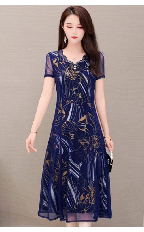 4✮- OTFMY14368 - Knee Dress (Small Cut)