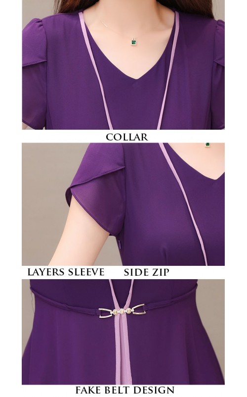 4✮- OTFMY14384 - Knee Dress (Small Cut)