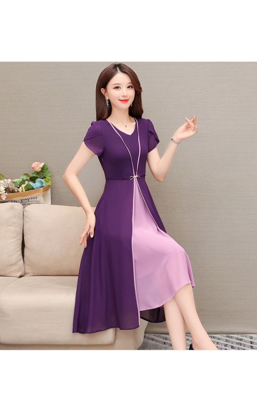 4✮- OTFMY14384 - Knee Dress (Small Cut)