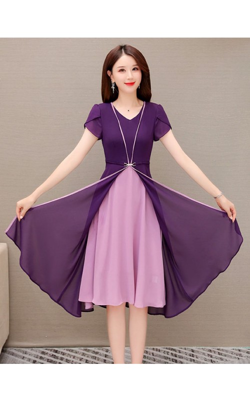 4✮- OTFMY14384 - Knee Dress (Small Cut)