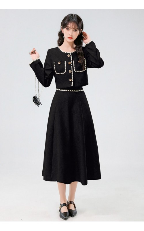 4✮- OTFMY14444 - Midi Dress (Coat+Skirt) (Small Cut)