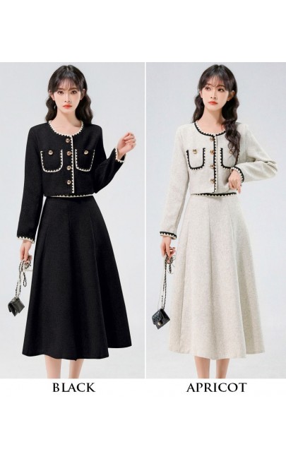 4✮- OTFMY14444 - Midi Dress (Coat+Skirt) (Small Cut)