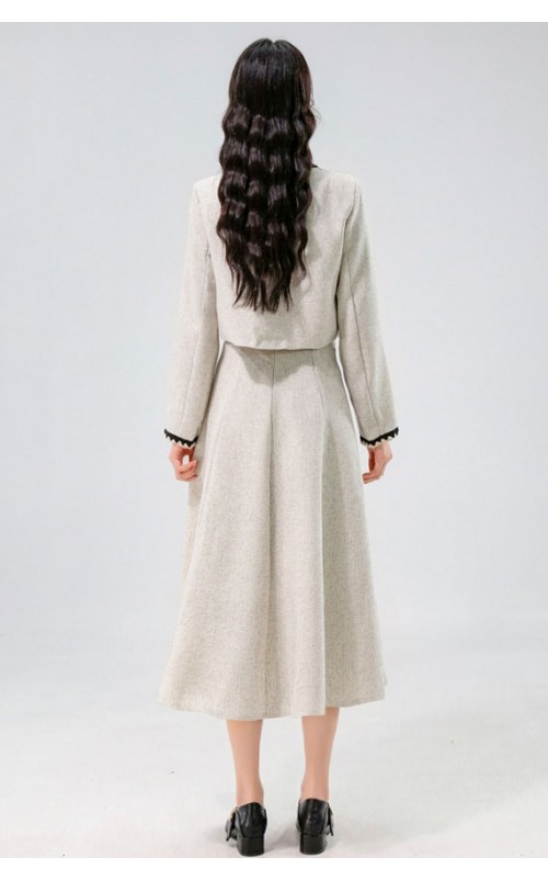 4✮- OTFMY14444 - Midi Dress (Coat+Skirt) (Small Cut)
