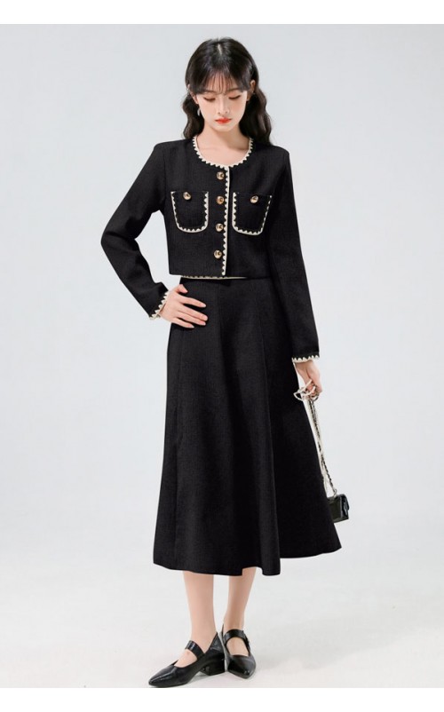 4✮- OTFMY14444 - Midi Dress (Coat+Skirt) (Small Cut)