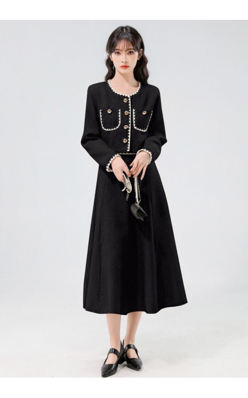 4✮- OTFMY14444 - Midi Dress (Coat+Skirt) (Small Cut)