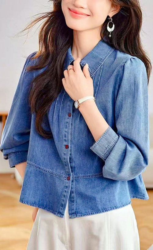 4✮- OUFMY14818 - Denim Shirt