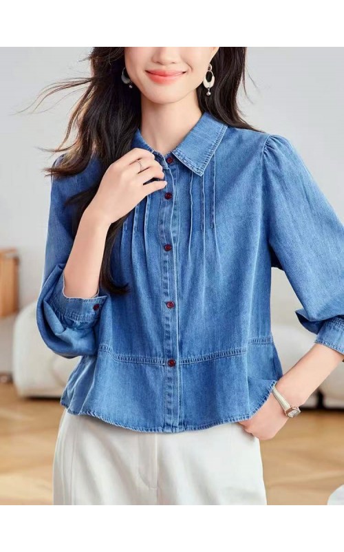 4✮- OUFMY14818 - Denim Shirt