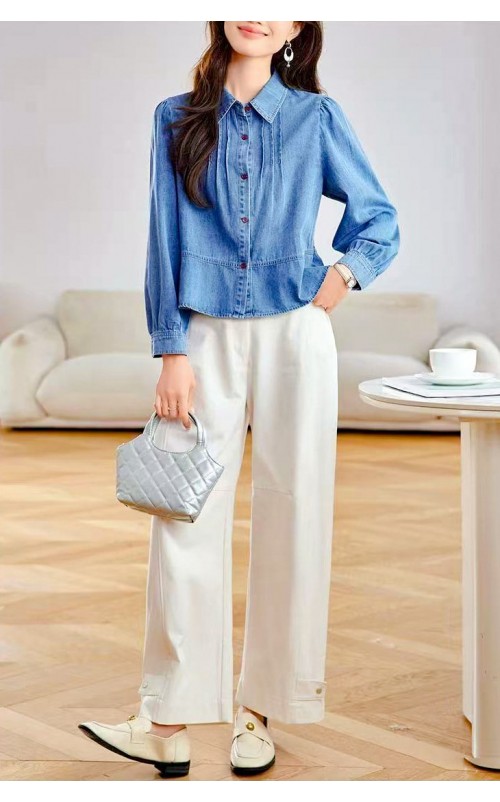 4✮- OUFMY14818 - Denim Shirt